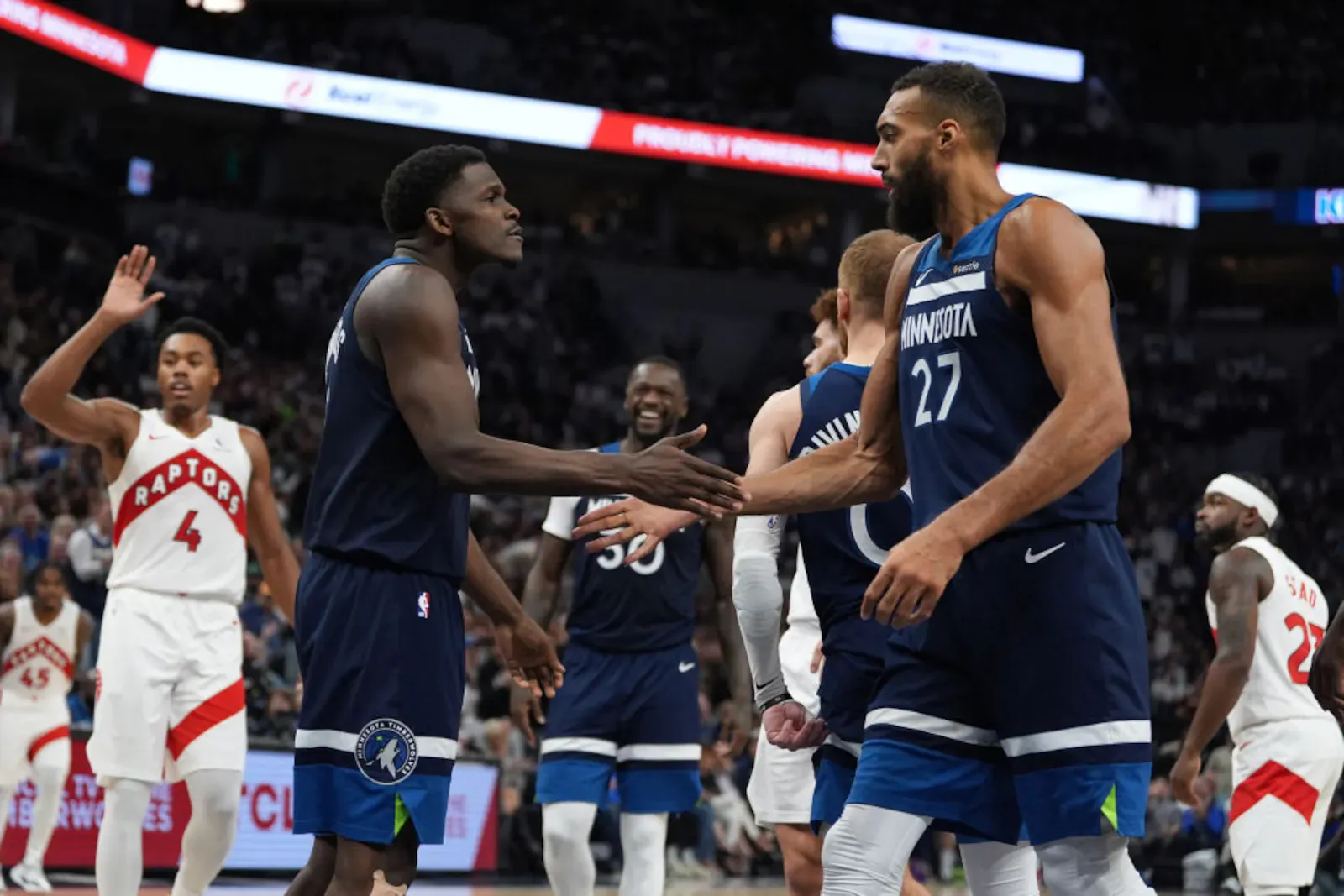Rudy Gobert et Julius Randle