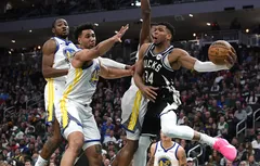 Privés de Stephen Curry, des Warriors accrocheurs cèdent sur la fin face aux Bucks