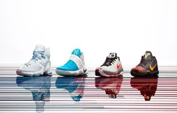 Feu de bois et boules de neige pour la gamme Noël de Nike