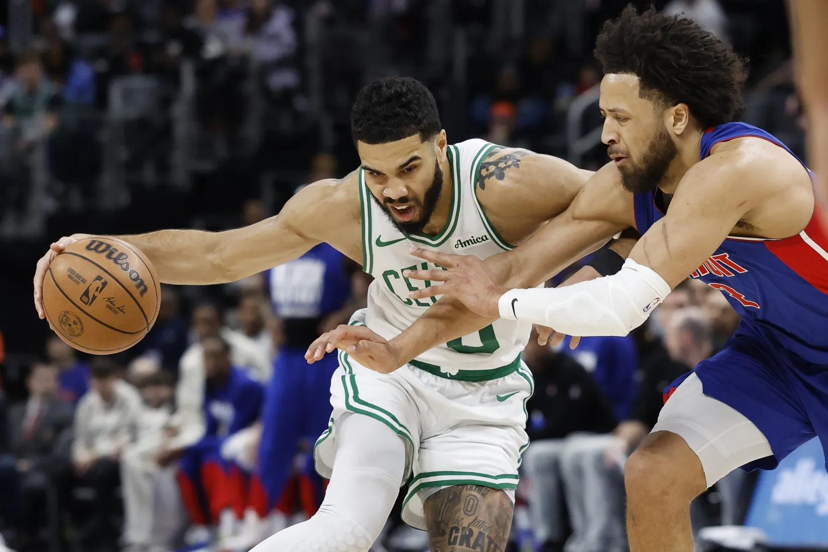 Cade Cunningham et les Pistons face aux Celtics