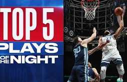 Le Top 5 de la nuit | Rudy Gobert monte sur le crâne d’Huff