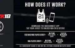 Les maillots Nike débloqueront des bonus sur NBA 2K18