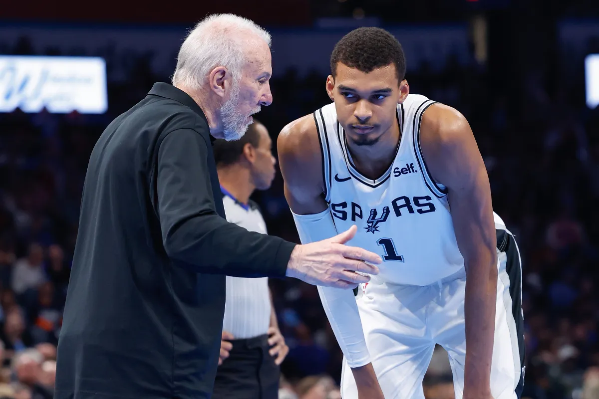 Gregg Popovich et Victor Wembanyama