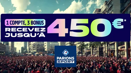Bonus cumulé de 450€ sur Parions Sport en ligne