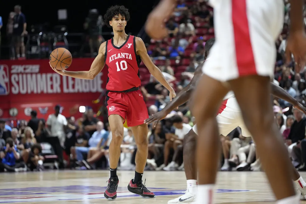 Zaccharie Risacher lors de la SUmmer League 2024 avec les Hawks