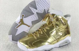 Une Air Jordan 6 façon lingot d’or