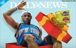 La Une du jour : LeBron James, le prochain cadeau de Noël des Knicks