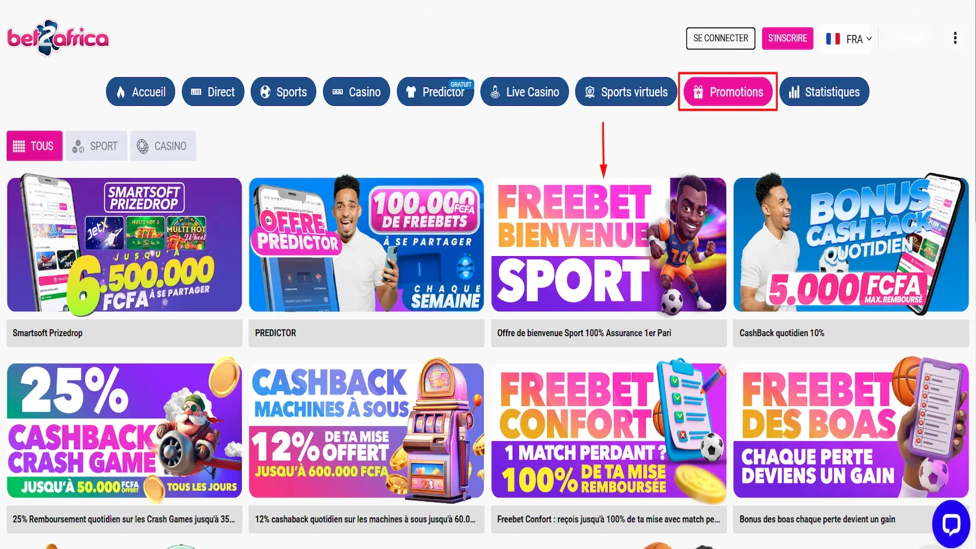 Bonus Bienvenue Sportbook Apk bet2africa