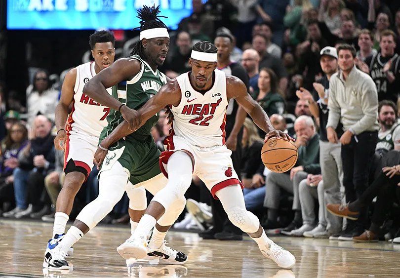 Jrue Holiday face à Jimmy Butler
