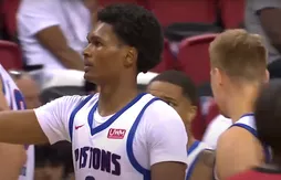 Ausar Thompson se montre face aux Raptors