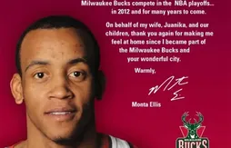 Monta Ellis écrit aux fans de Milwaukee