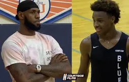 Quand LeBron James s’échauffe avec l’équipe de son fils…