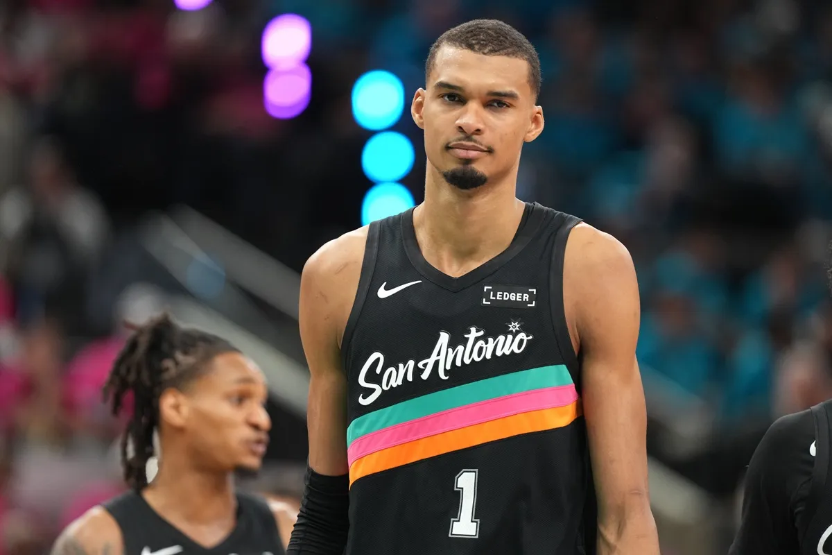 VIctor Wembanyama (Spurs) contre les Blazers lors du Game 1