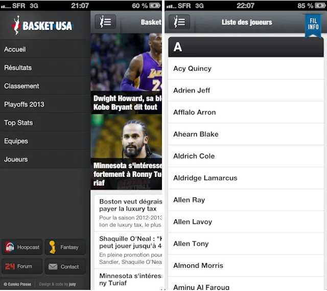 Application iPhone