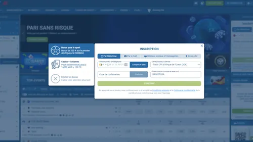 Inscription 1xBet code bonus BASKETUSA créer compte joueur