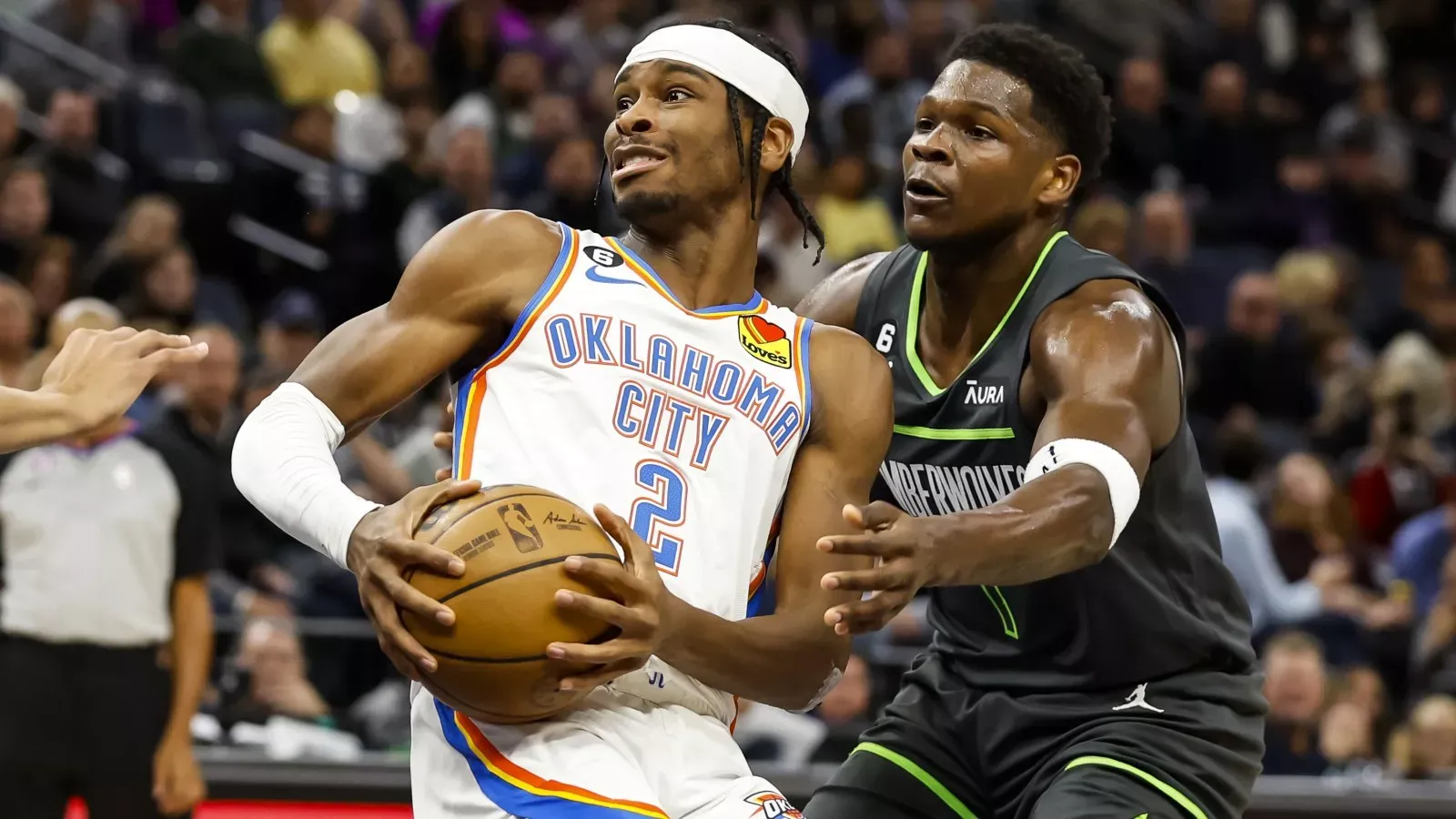 Shai Gilgeous-Alexander et Anthony Edwards