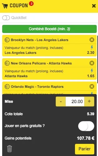 Profitez de la belle cote sur une victoire des Lakers