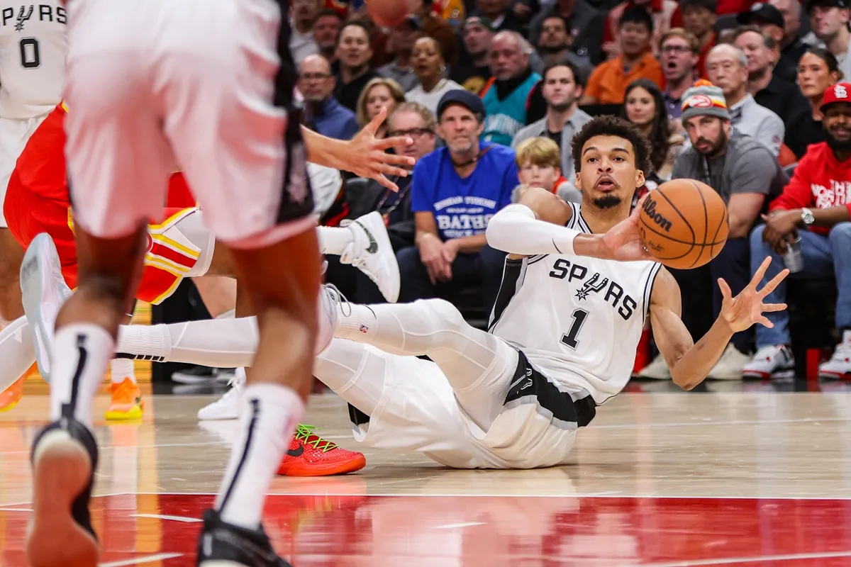 Victor Wembanyama (San Antonio Spurs) contre les Atlanta Hawks