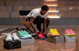 Kyrie Irving présente sa collection Bob l’éponge