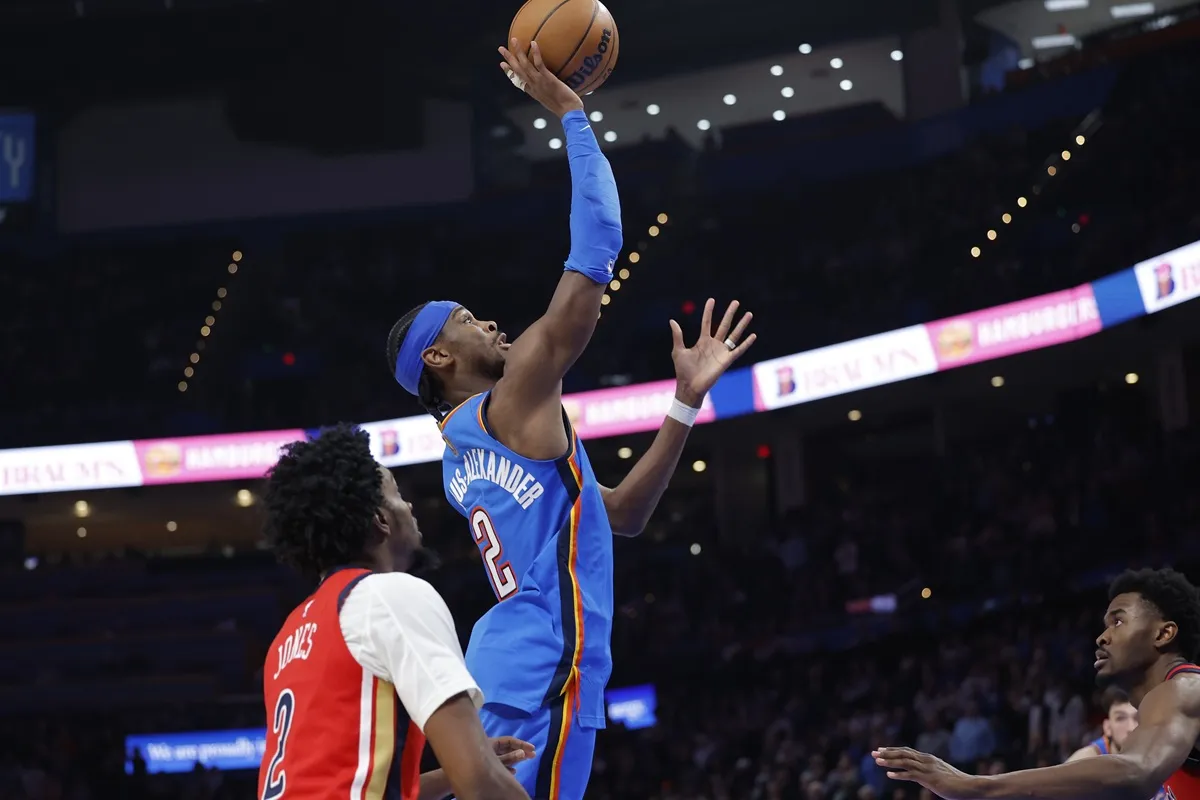 Shai Gilgeous-Alexander (Thunder) contre les Pelicans