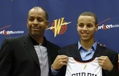 Les retrouvailles de papa Curry et du fiston
