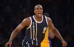 Serge Ibaka au Magic contre Victor Oladipo, Ersan Ilyasova et Domantas Sabonis