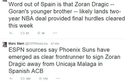Phoenix proposerait un contrat de deux ans à Zoran Dragic