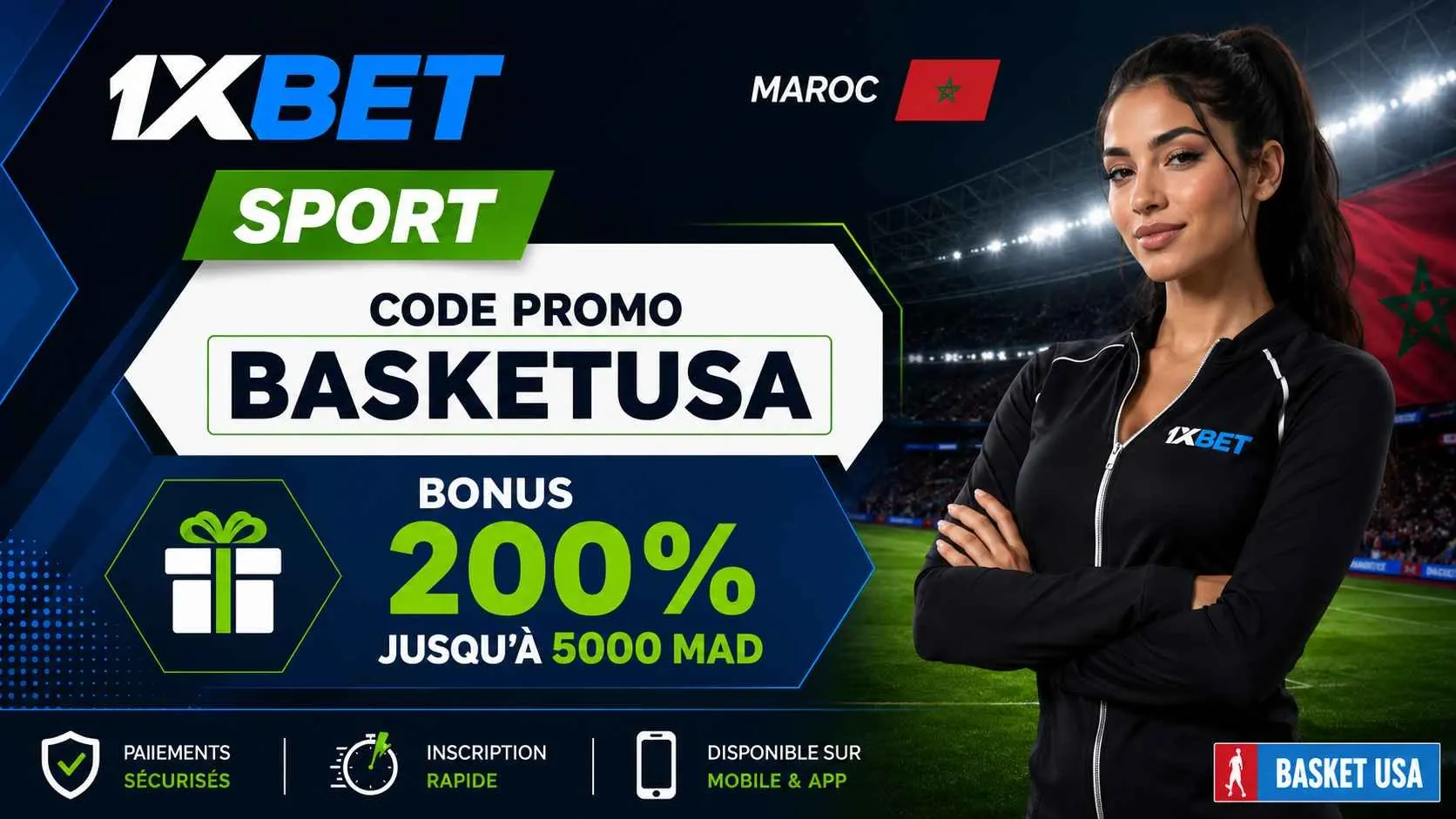 Code promo 1xBet au Maroc, jusqu'à 5000 MAD