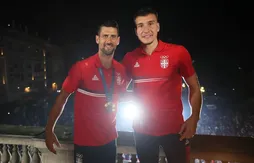 Novak Djokovic en soutien de Bogdan Bogdanovic
