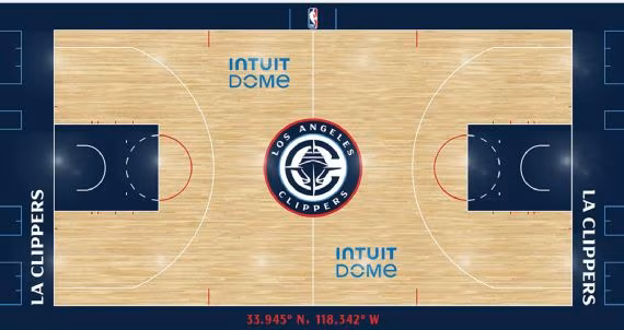 Le nouveau parquet des Clippers