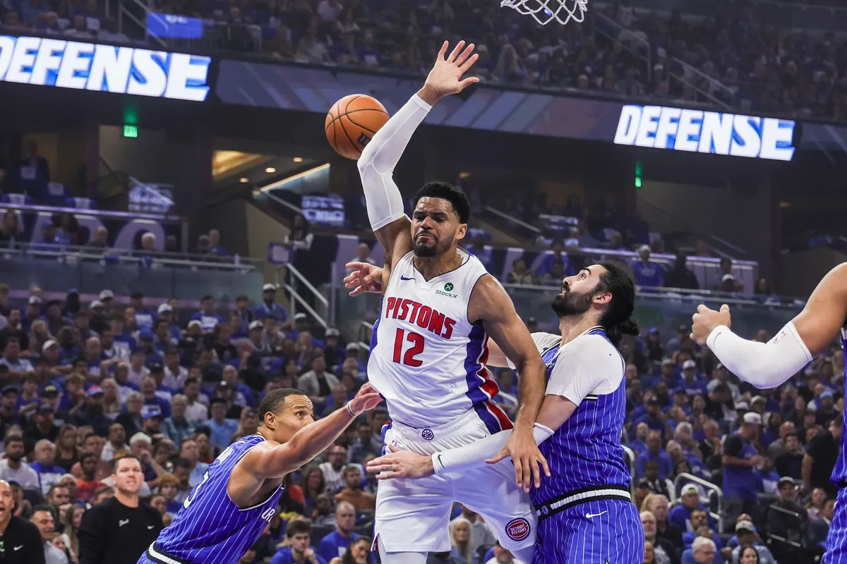 Tobias Harris (Pistons) contre le Magic lors du Game 4