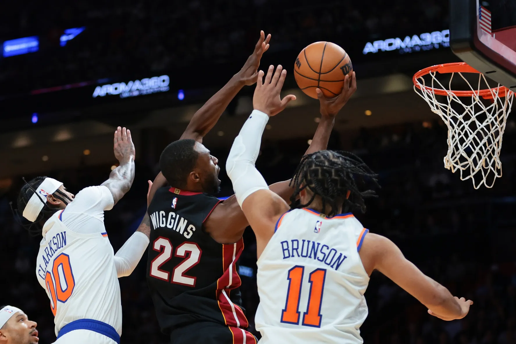 Jalen Brunson face au Heat
