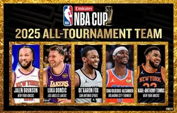 Karl-Anthony Towns avec Jalen Brunson dans l’équipe type de la NBA Cup