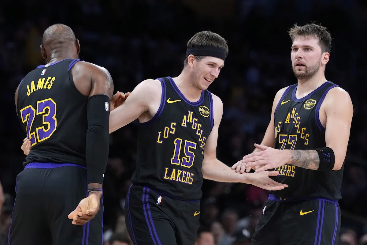 LeBron James Austin Reaves Luka Doncic