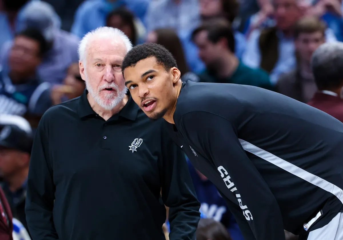 Gregg Popovich et Victor Wembanyama Spurs