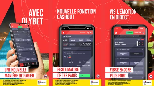 L'application mobile Olybet propose la fonctionnalité cash out et du live betting