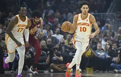 Zaccharie Risacher (30 points) trop seul face aux Cavaliers