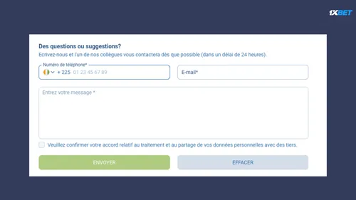 Retour expérience service client 1xBet chat 24/7 email téléphone réactivité support