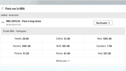 Pari NBA sur Bwin