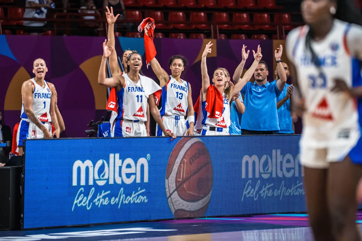 L'Equipe de France face à la Lituanie à l'Euro 2025