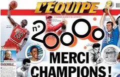 Numéro 20 000 de L’Equipe : Michael Jordan derrière Muhammad Ali