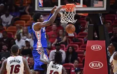 Joel Embiid n’a pas peur de se frotter à Steven Adams pour son premier match officiel