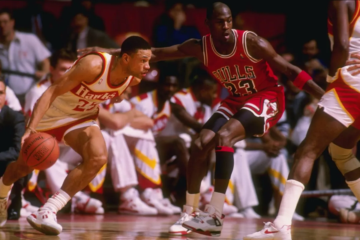 Michael Jordan face aux Hawks