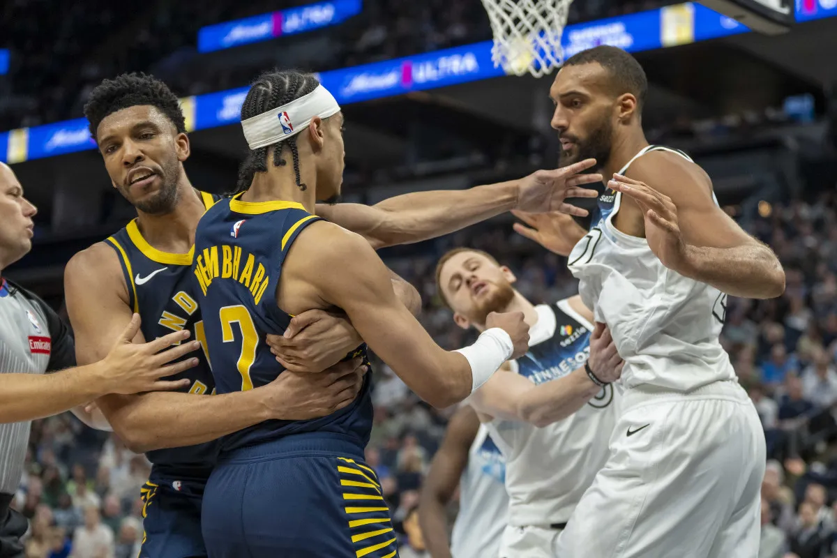 Rudy Gobert et Andrew Nembhard