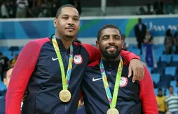 Kyrie Irving et Carmelo Anthony bossent leur pick-and-roll…