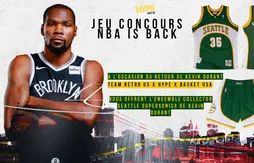 Jeu concours NBA Is Back | Gagnez le maillot collector Seattle Supersonics de Kevin Durant