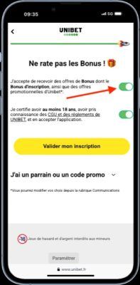 Activer les bonus Unibet lors de votre inscription sur le site du bookmaler
