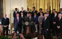 Barack Obama a reçu l’équipe de Duke à la Maison Blanche