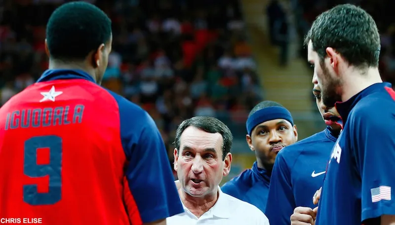 75 victoires - 1 défaite. Le bilan de Coach K. à la tête de Team USA
