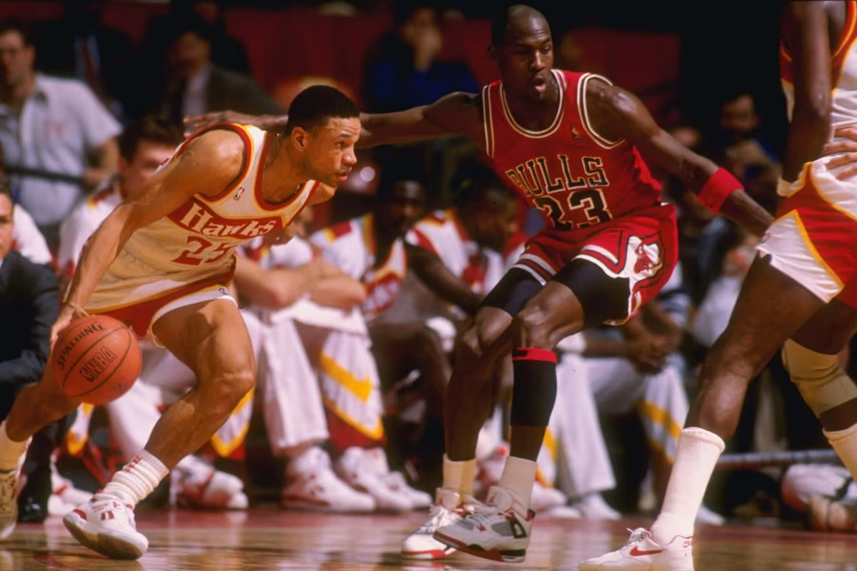 Michael Jordan face aux Hawks